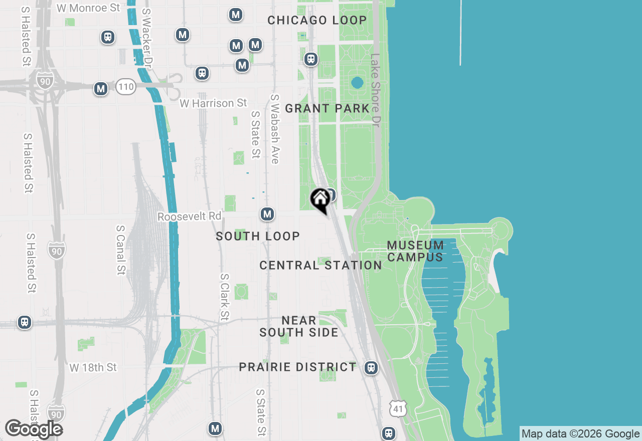Map of 1201 S Prairie Avenue #1405, Chicago, IL 60605
