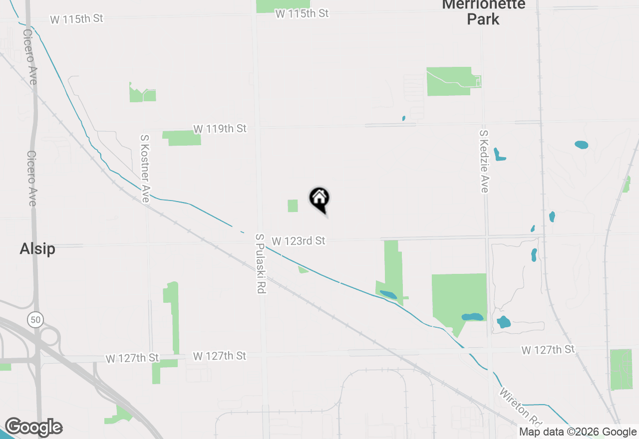 Map of 12213 S Hamlin Avenue, Alsip, IL 60803
