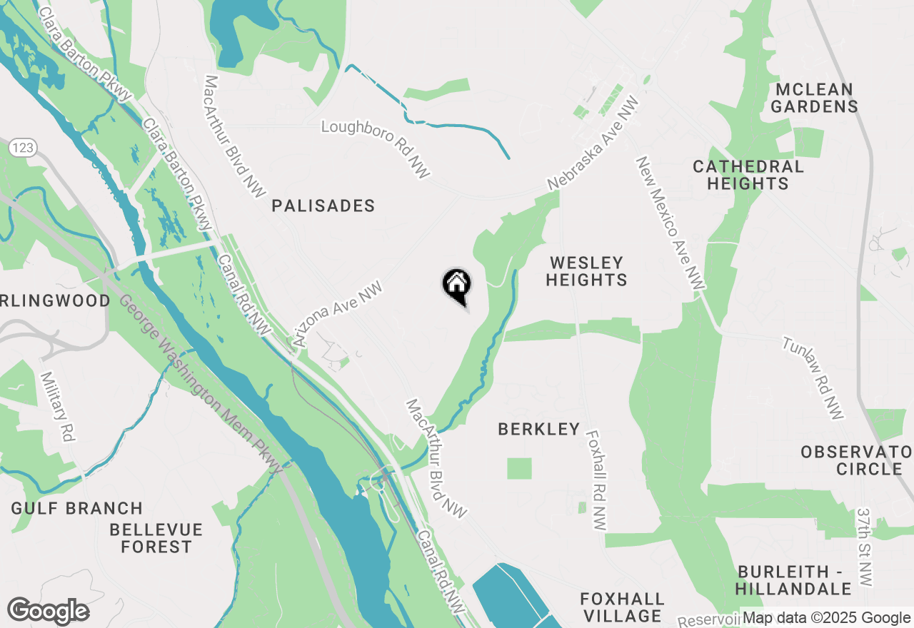 Map of 2740 Chain Bridge Road Nw, Washington, DC 20016