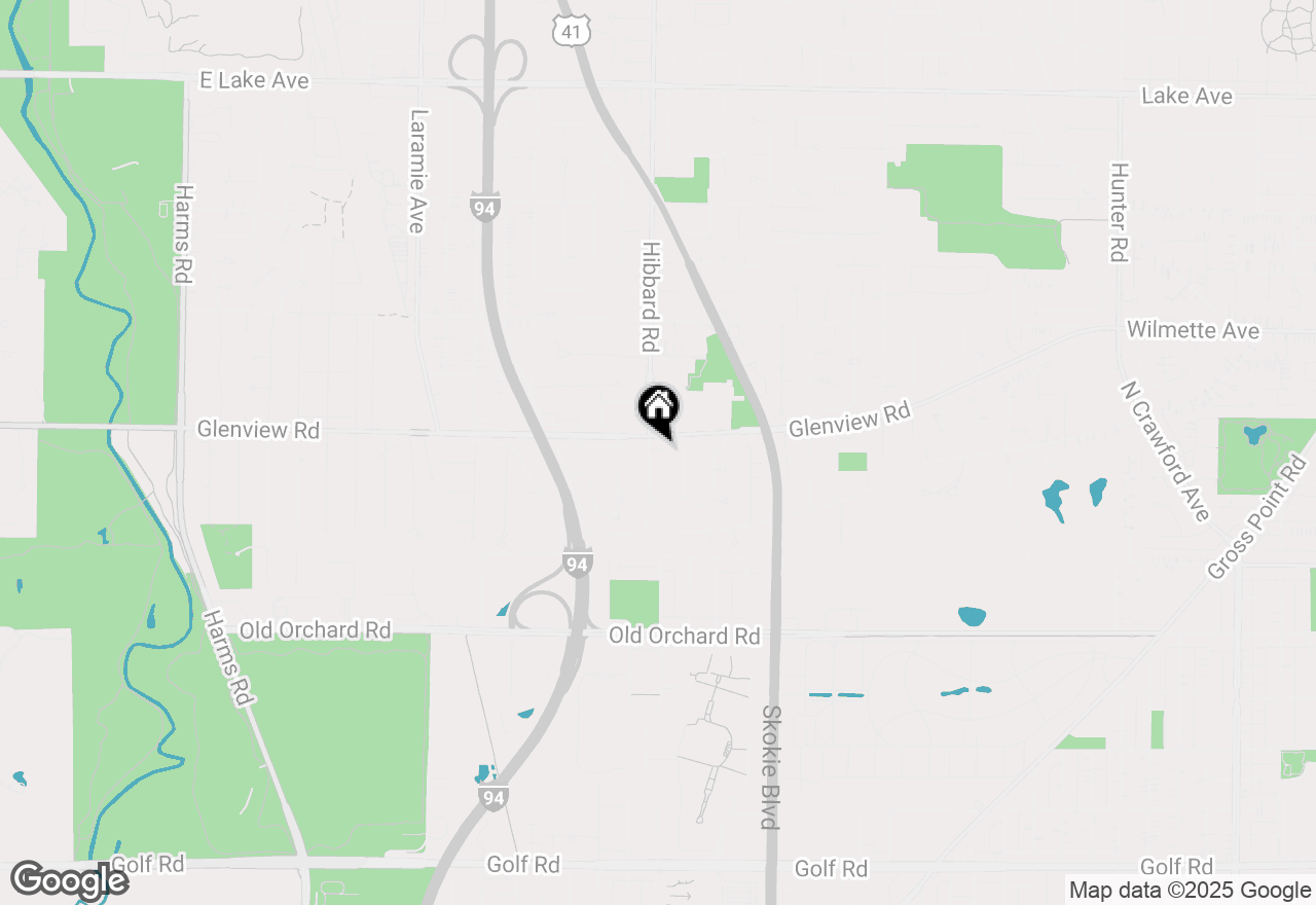 Map of 240 Hibbard Road, Wilmette, IL 60091