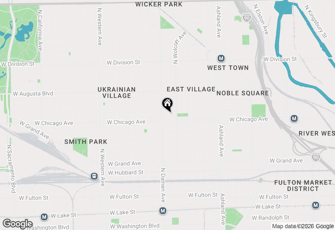 Map of 822 N Winchester Avenue #2F, Chicago, IL 60622