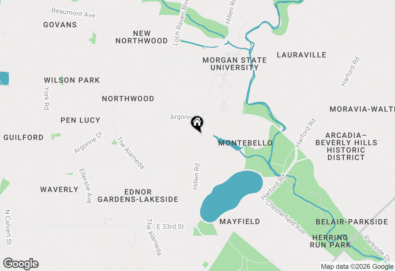Map of 4012 Hillen Road, Baltimore, MD 21218