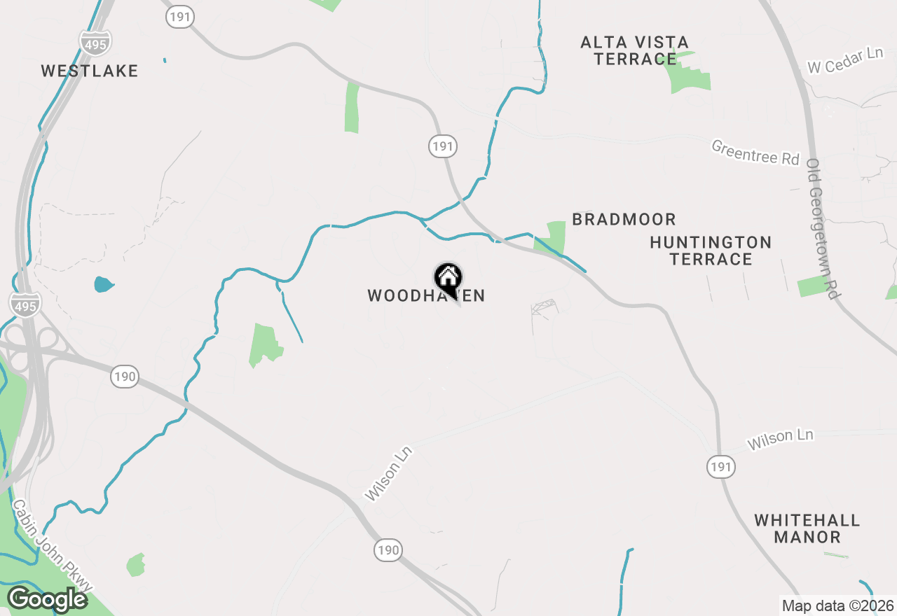 Map of 8304 Woodhaven Boulevard, Bethesda, MD 20817