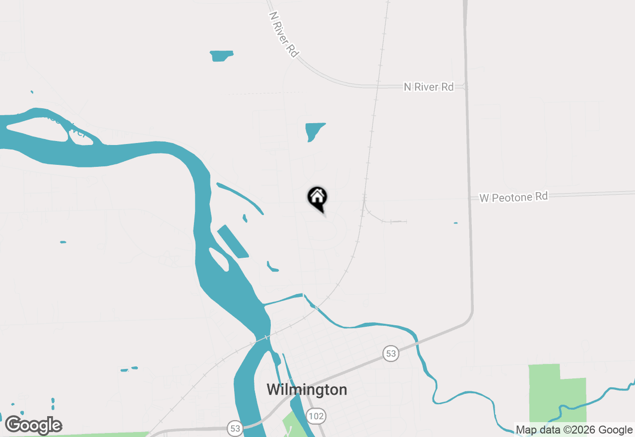 Map of 410 N Circle Drive, Wilmington, IL 60481