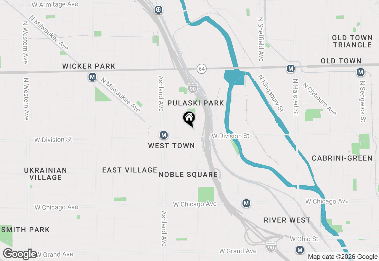 Map of 1219 N Cleaver Street #2, Chicago, IL 60642