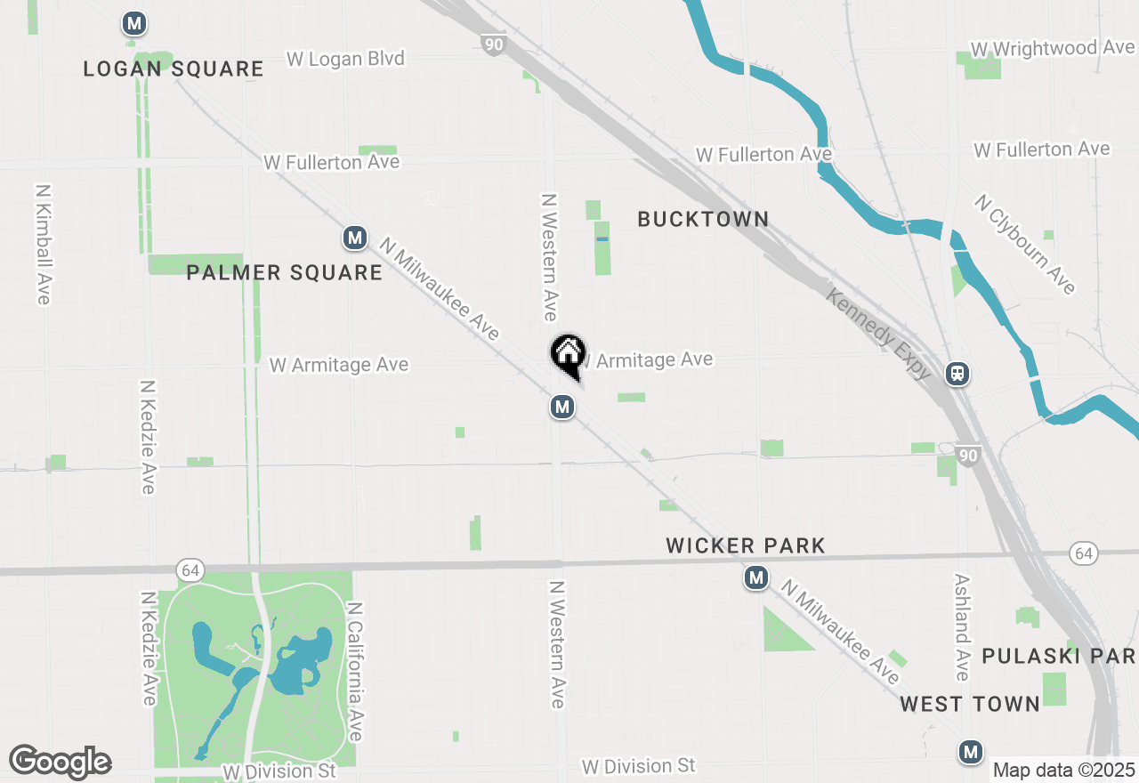 Map of 1925 N Milwaukee Avenue, Chicago, IL 60647