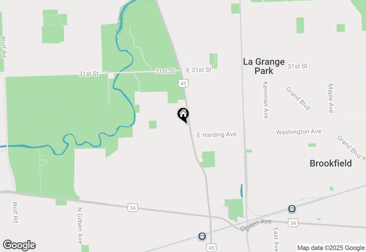 Map of 727 N Catherine Avenue, La Grange Park, IL 60526