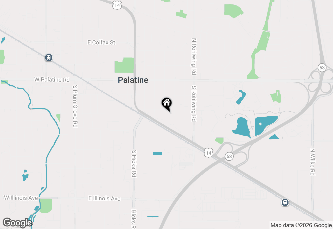 Map of 215 S Forest Avenue, Palatine, IL 60074