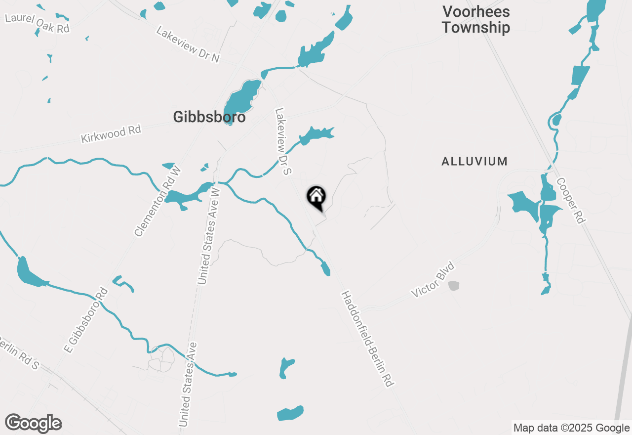 Map of 165 S Lakeview Drive, Gibbsboro, NJ 08026