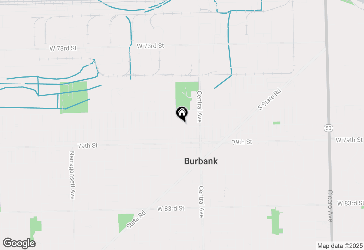 Map of 7744 Major Avenue, Burbank, IL 60459
