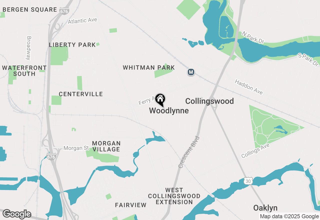 Map of 2007 Woodlynne Avenue, Oaklyn, NJ 08107