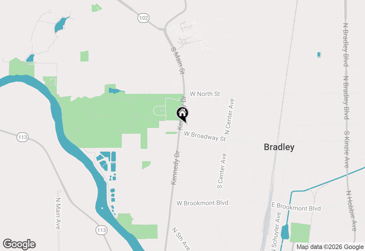 Map of 160 N Kennedy Drive, Bradley, IL 60915