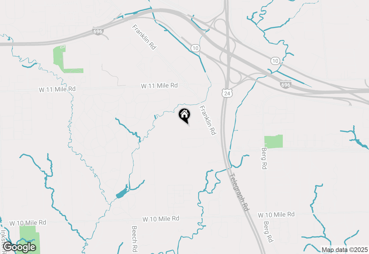 Map of 25216 Muerland Road, Southfield, MI 48033