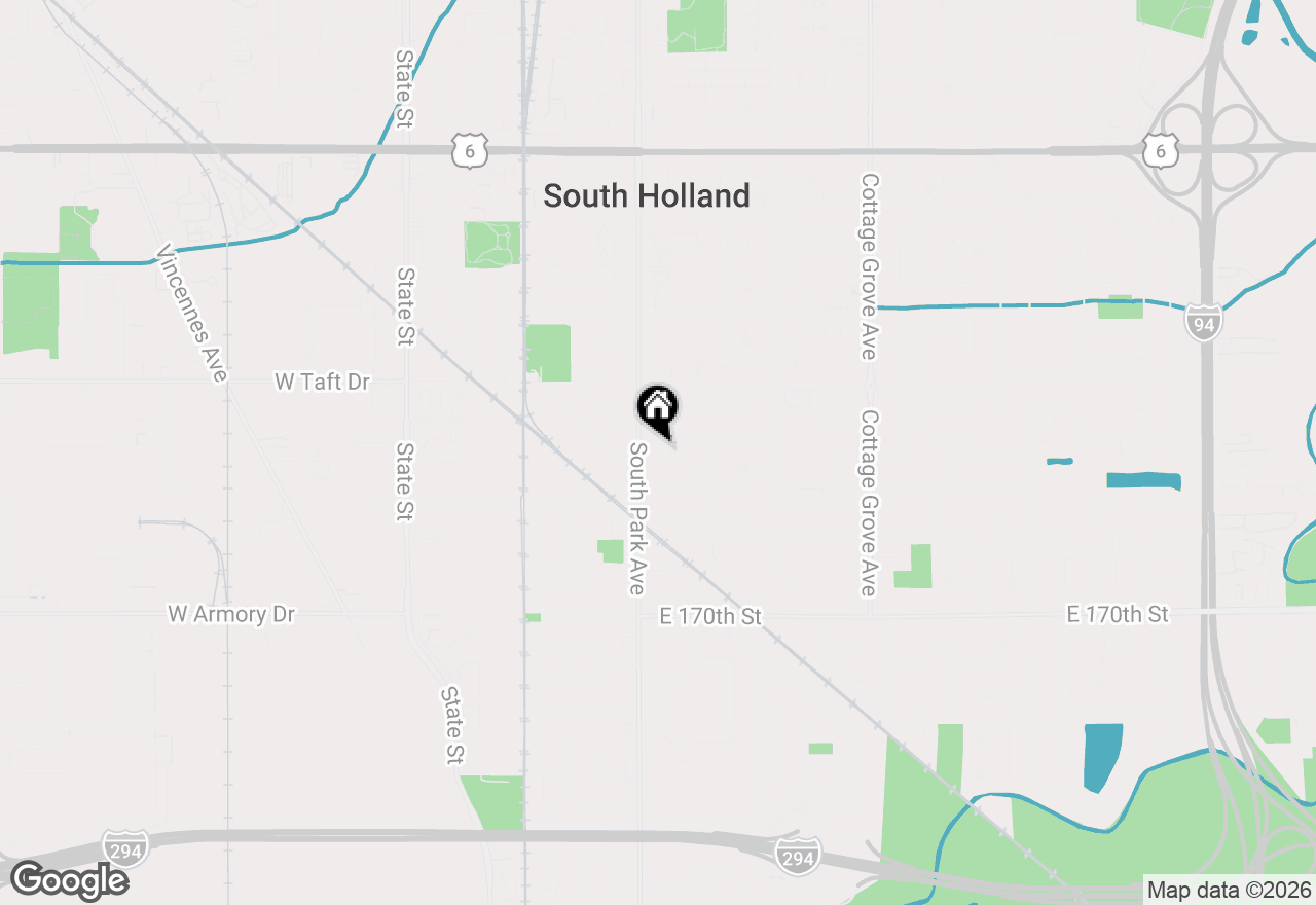 Map of 16712 Elm Street, South Holland, IL 60473