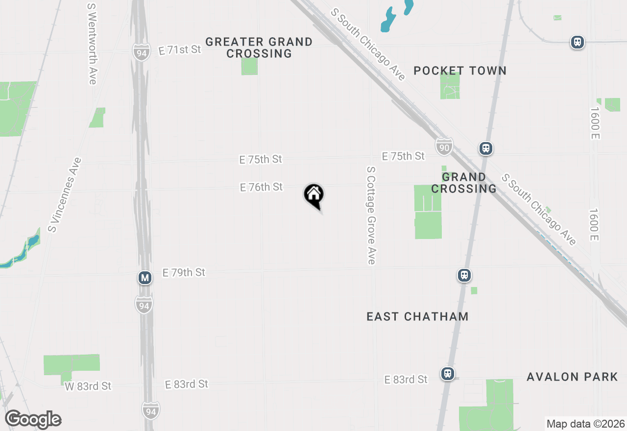 Map of 7700 S St. Lawrence Avenue, Chicago, IL 60619