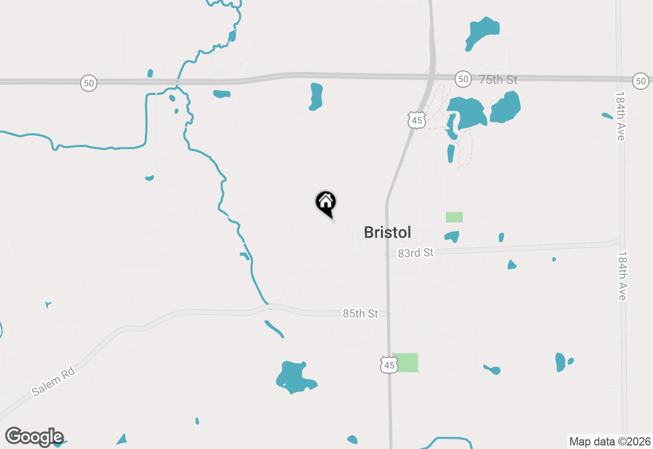 Map of 8126 203rd Ave, Bristol, WI 53104