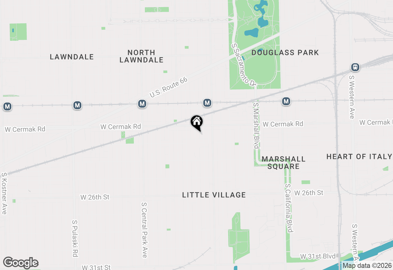 Map of 2233 S Spaulding Avenue #2, Chicago, IL 60623