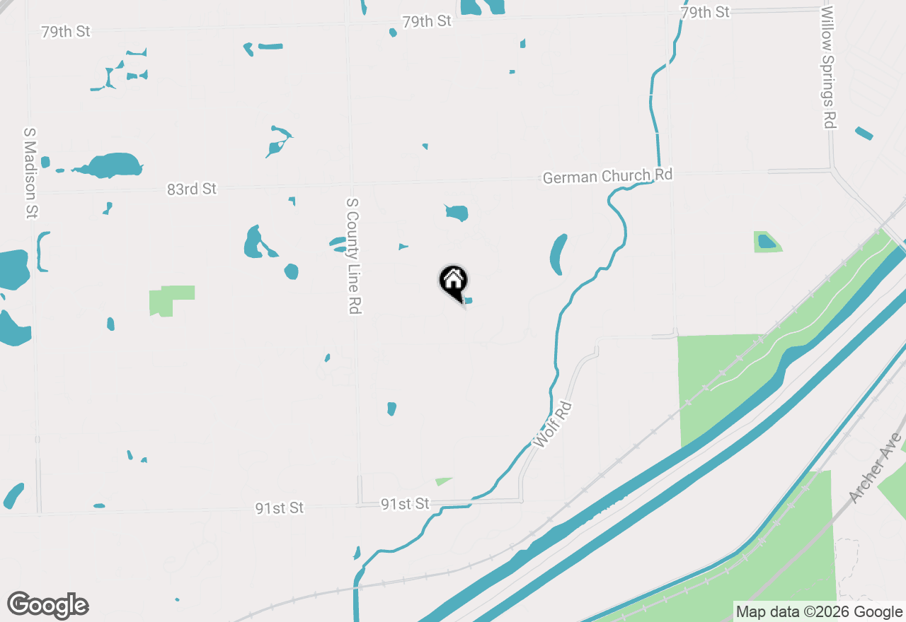 Map of 8605 Johnston Road, Burr Ridge, IL 60527