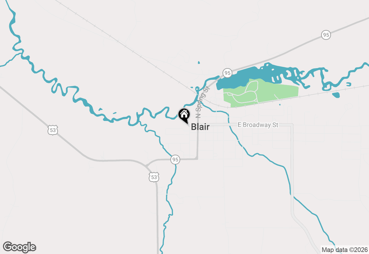 Map of 517 W Broadway St, Blair, WI 54616