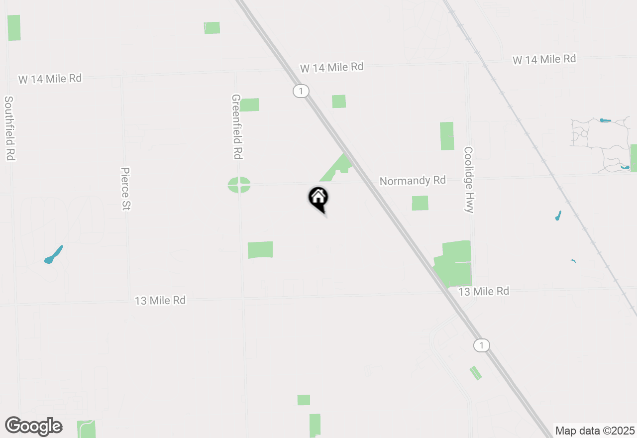 Map of 4006 Highfield Road, Royal Oak, MI 48073