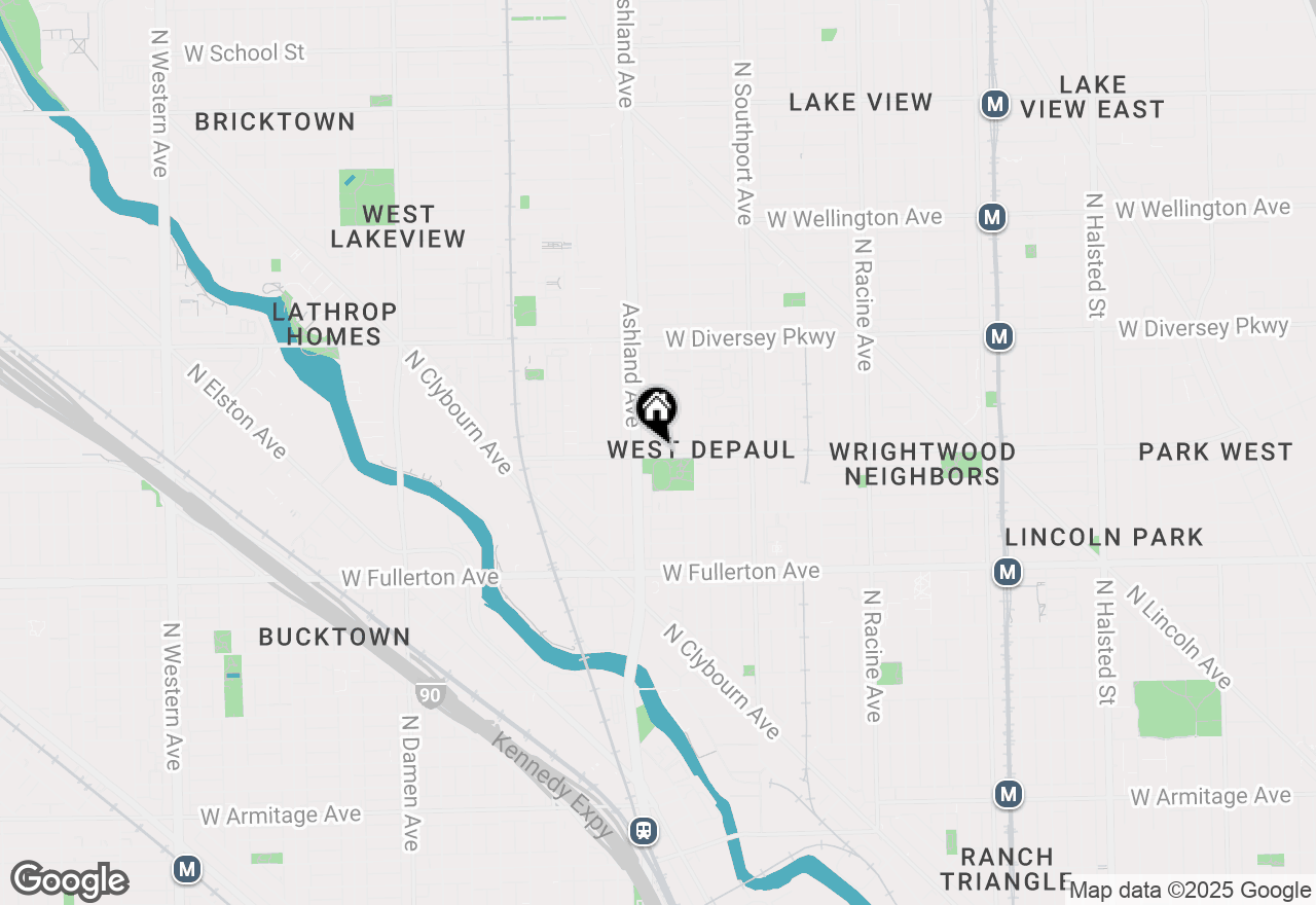 Map of 1538 W Wrightwood Avenue #1, Chicago, IL 60614