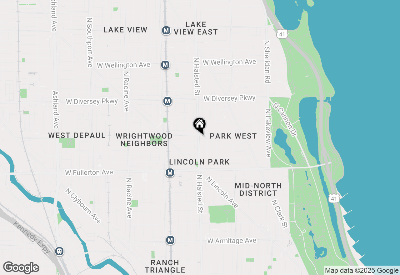 Map of 2549 N Halsted Street #2B, Chicago, IL 60614