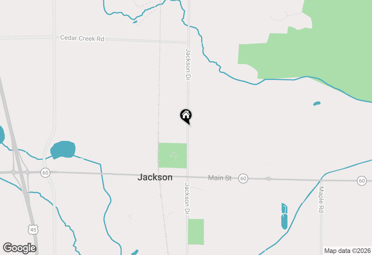 Map of N171W20418 Ridge Rd, Jackson, WI 53037