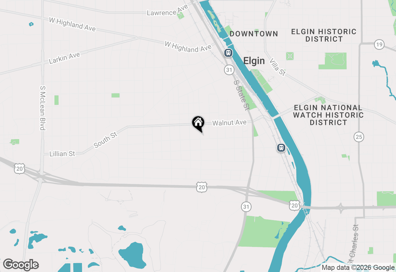 Map of 340 Moseley Street, Elgin, IL 60123