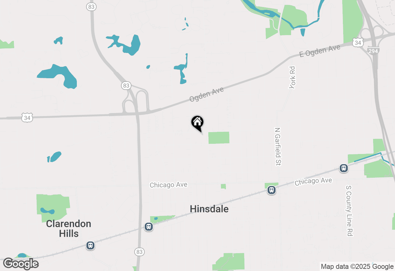 Map of 532 W North Street, Hinsdale, IL 60521