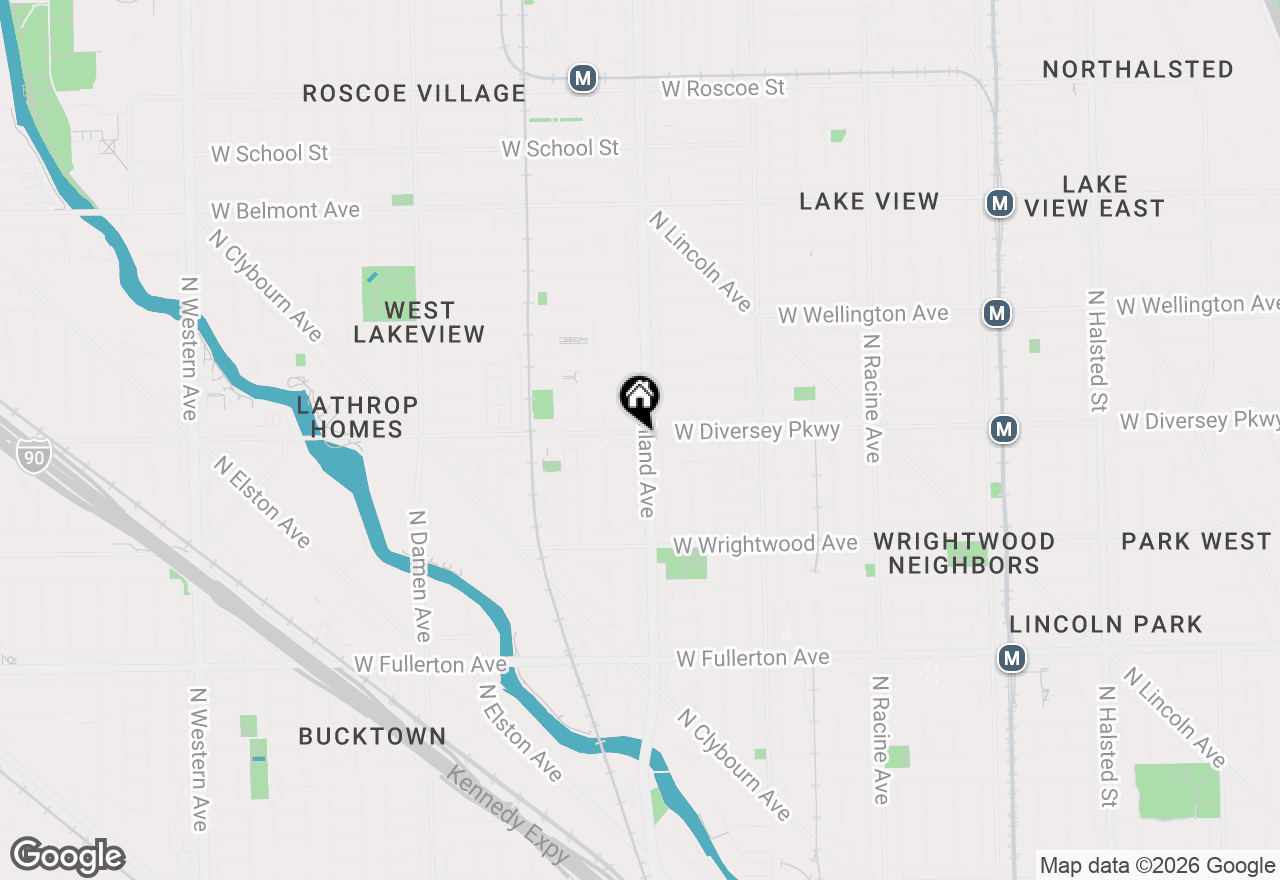 Map of 2756 N Ashland Avenue #2N, Chicago, IL 60614