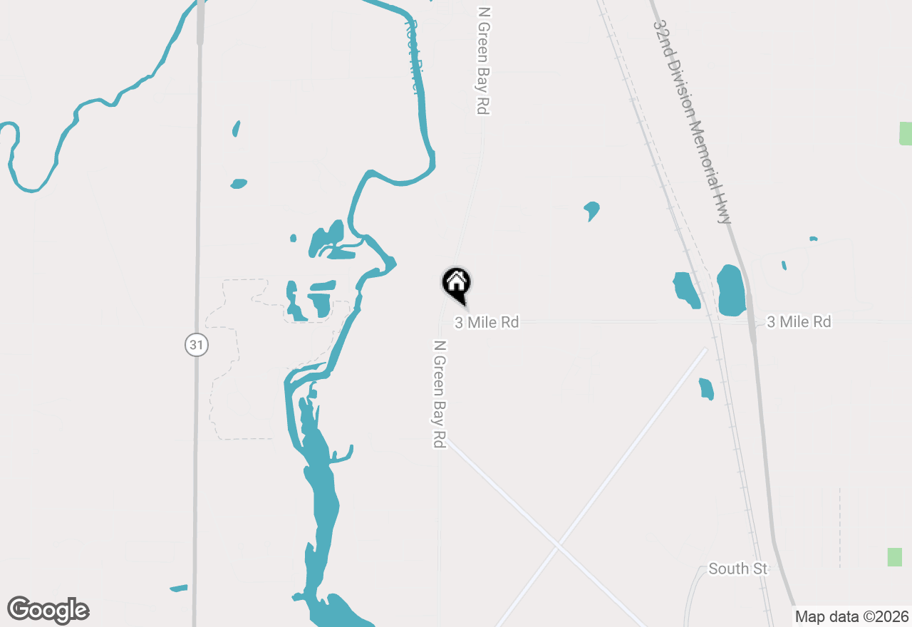 Map of 3420 3 Mile Rd, Racine, WI 53404