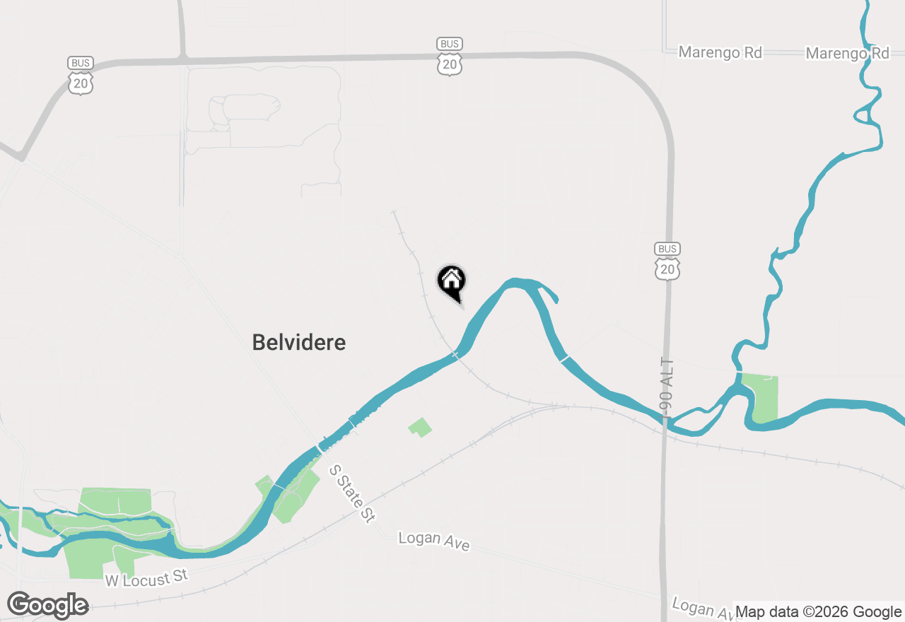 Map of 927 E Lincoln Avenue, Belvidere, IL 61008