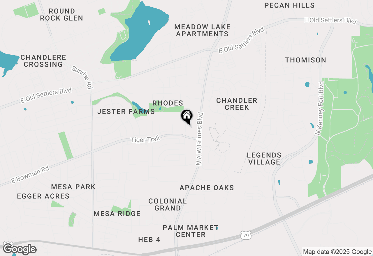 Map of 2213 Bluebonnet Dr, Round Rock, TX 78664