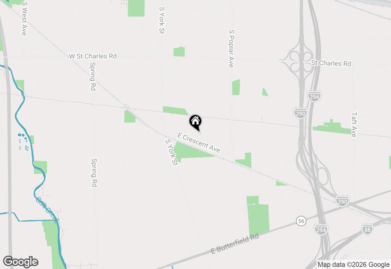 Map of 580 S Kearsage Avenue, Elmhurst, IL 60126