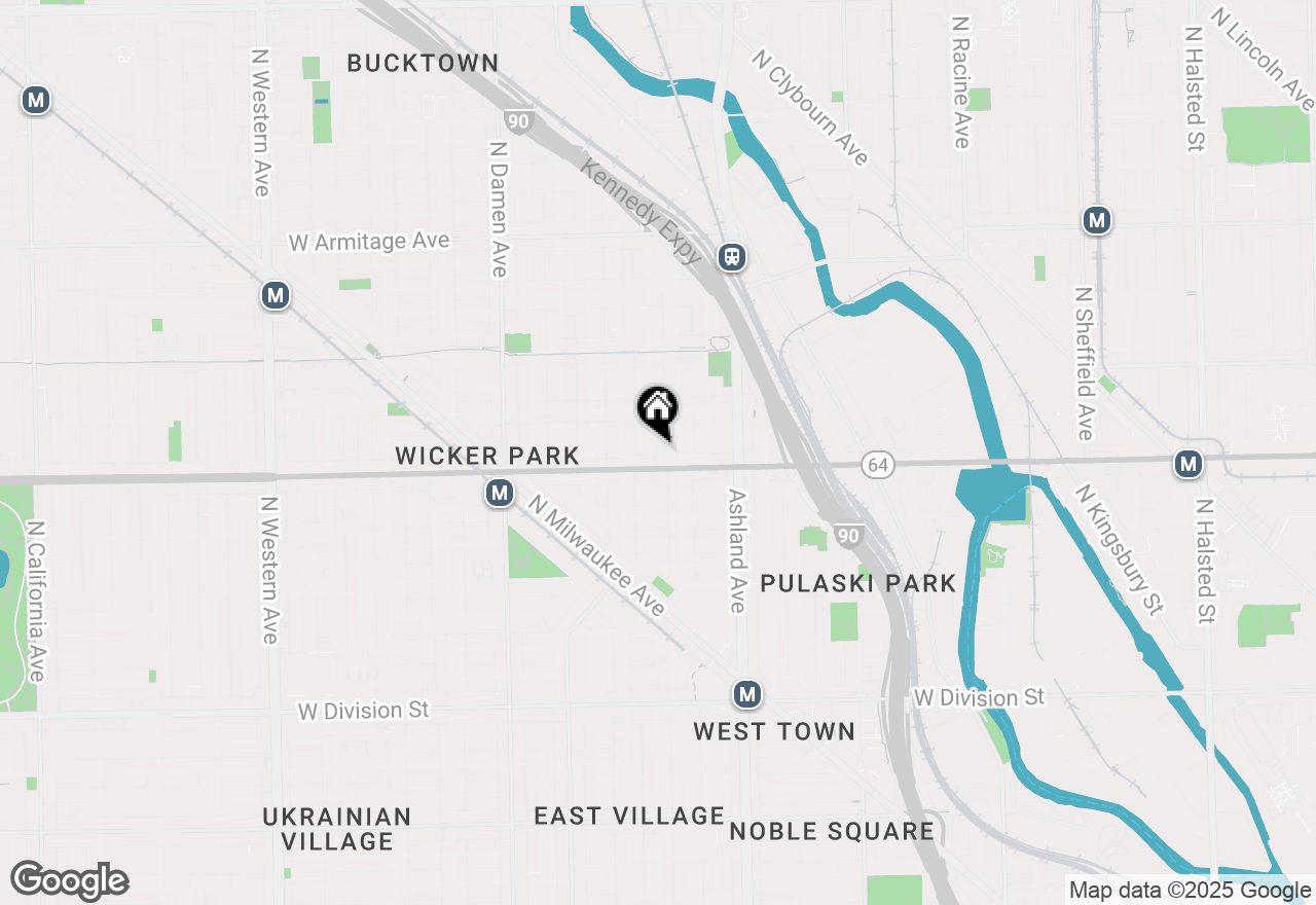 Map of 1617 N Hermitage Avenue #1S, Chicago, IL 60622
