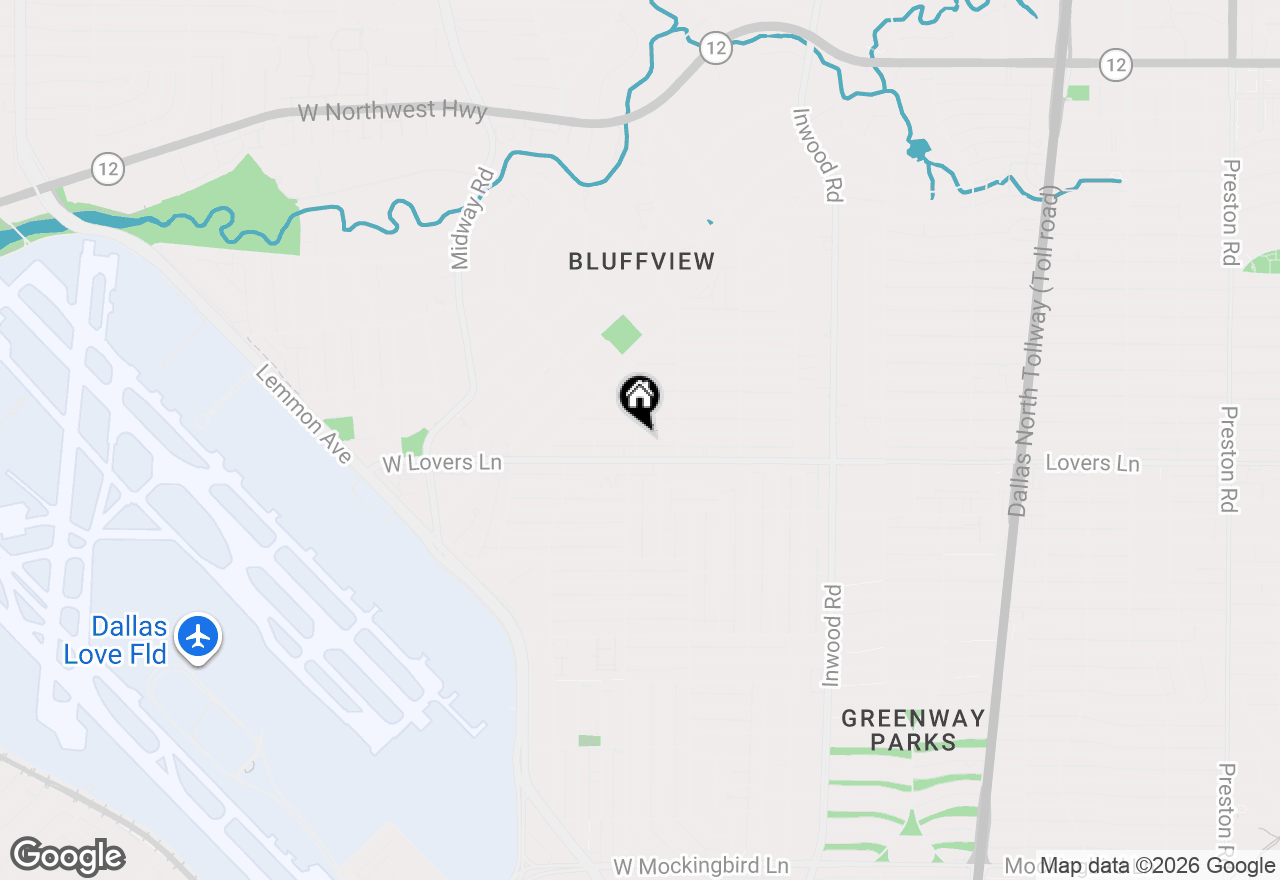 Map of 4700 W Amherst Avenue, Dallas, TX 75209