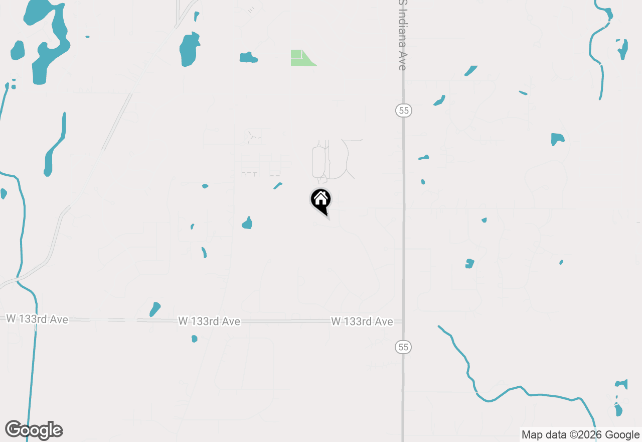 Map of 2184 W 129th Place, Crown Point, IN 46307