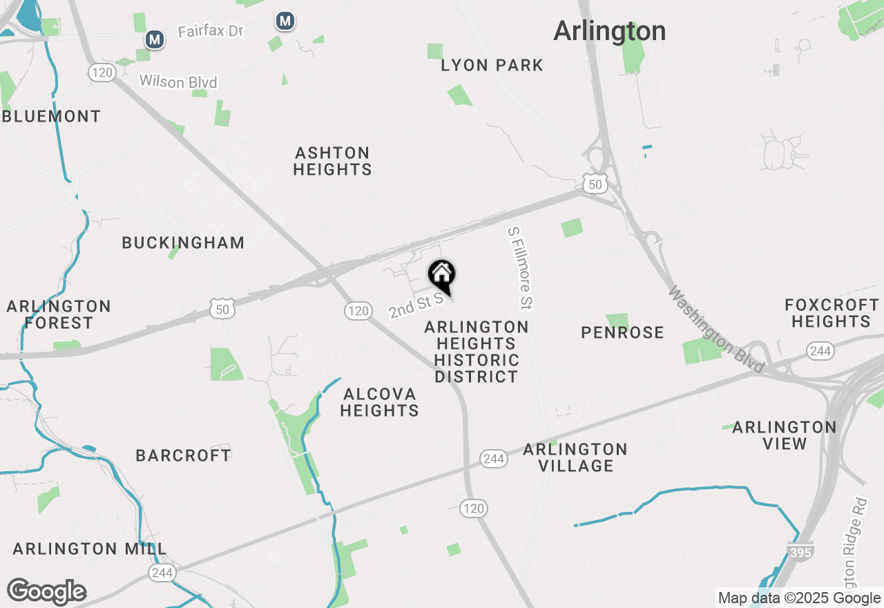 Map of 204 S Ivy Street, Arlington, VA 22204