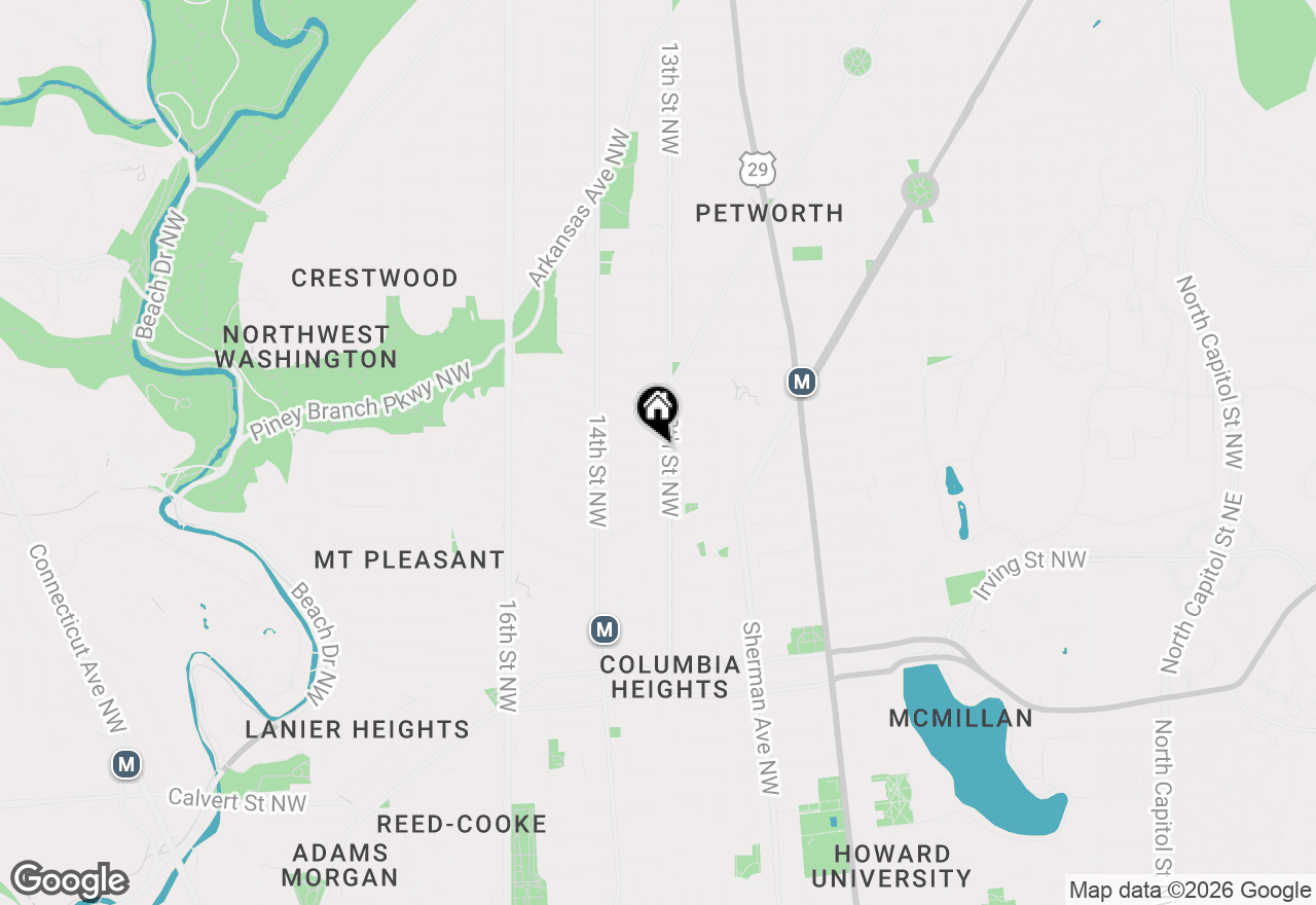 Map of 3477 Holmead Place Nw, Washington, DC 20010