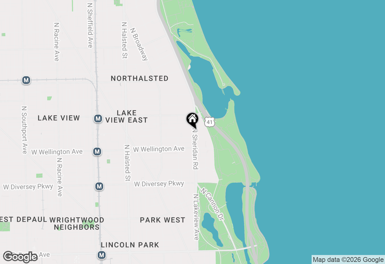 Map of 3110 N Sheridan Road #1608, Chicago, IL 60657