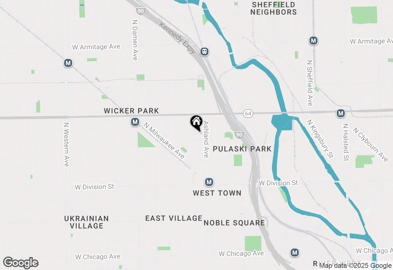 Map of 1636 W Julian Street, Chicago, IL 60622