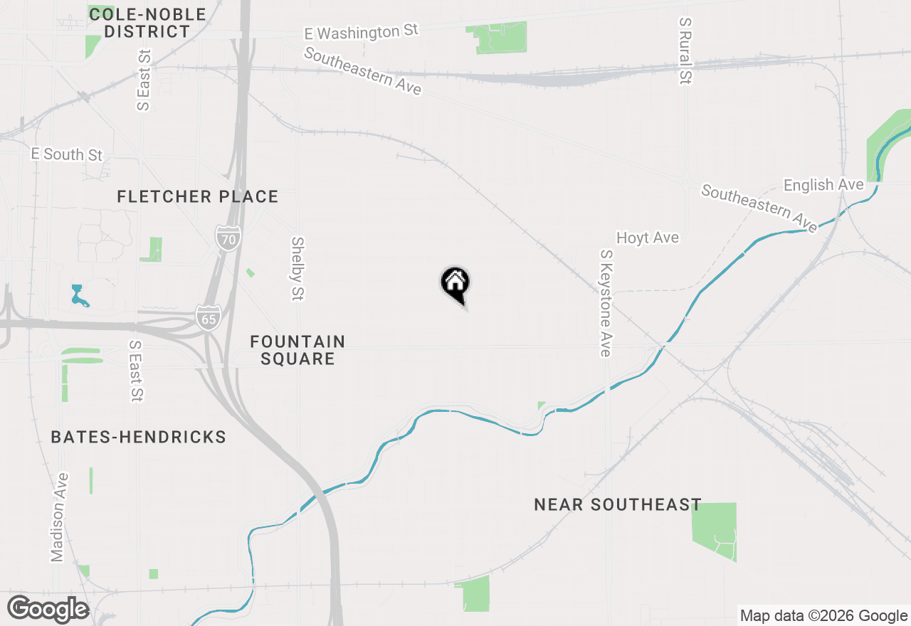 Map of 1705 Woodlawn Avenue, Indianapolis, IN 46203