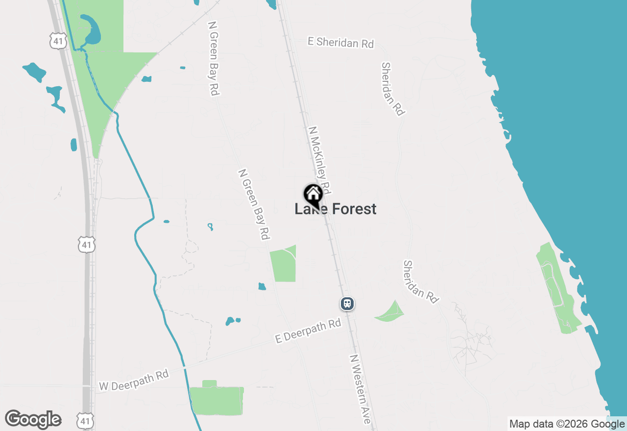 Map of 1038 N Western Avenue, Lake Forest, IL 60045
