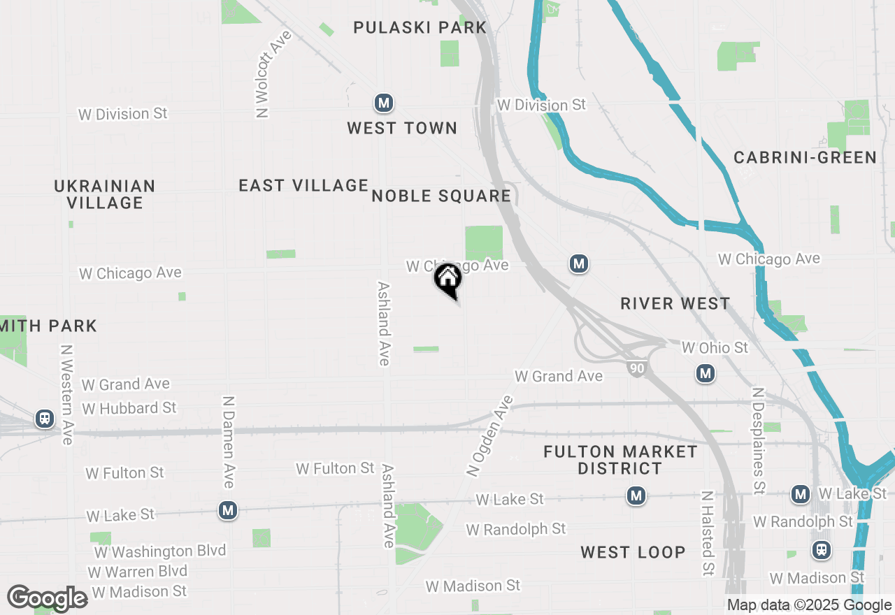 Map of 1423 W Huron Street #1, Chicago, IL 60642