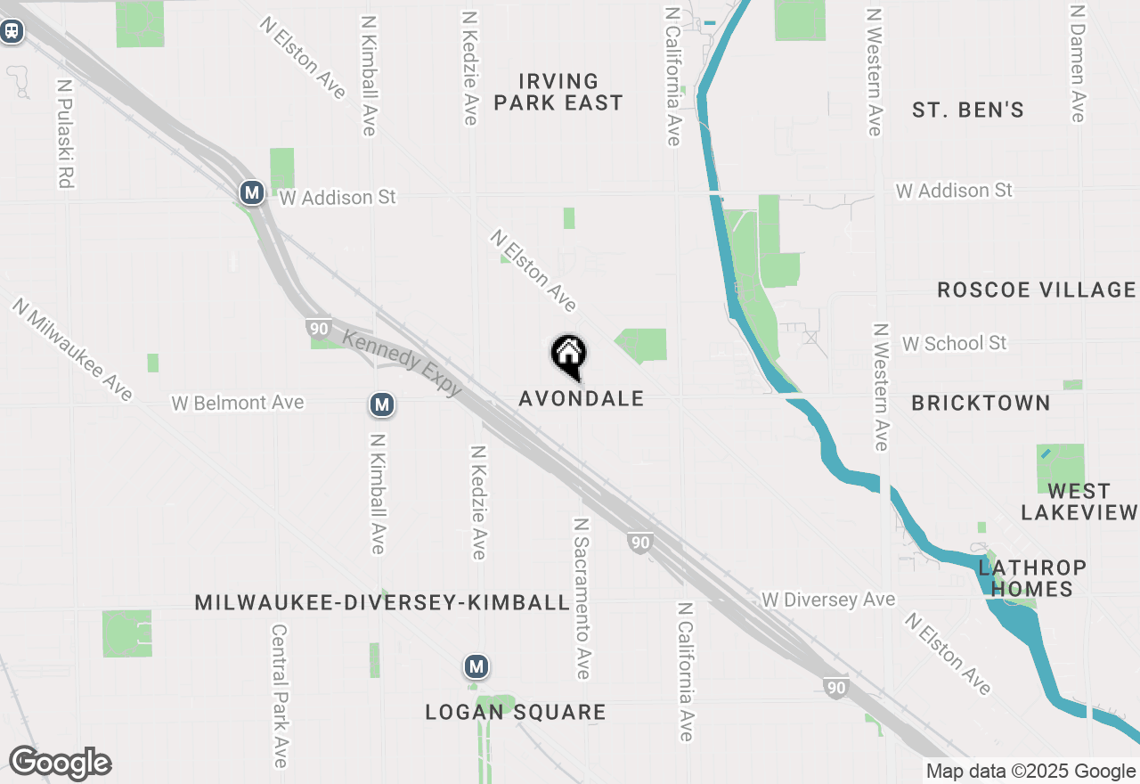 Map of 3008 W Belmont Avenue #2, Chicago, IL 60618