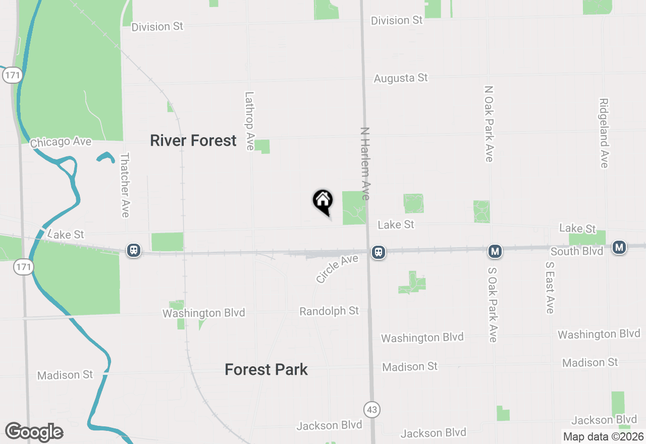 Map of 7354 Lake Street #1W, River Forest, IL 60305