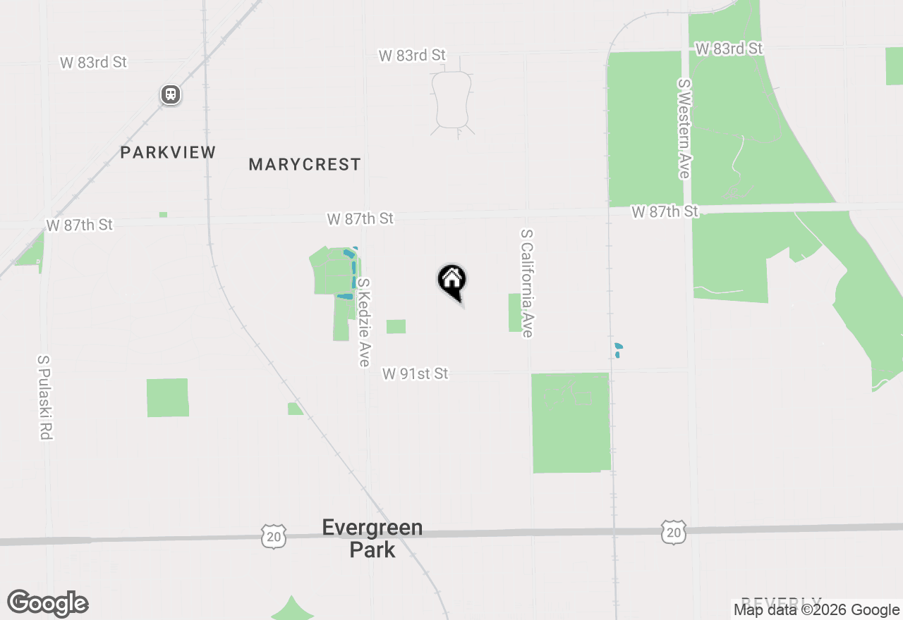 Map of 8927 S Sacramento Avenue, Evergreen Park, IL 60805