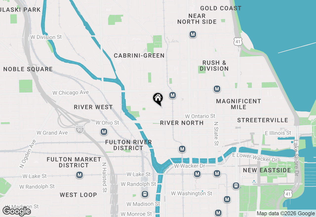 Map of 360 W Erie Street #3D, Chicago, IL 60654