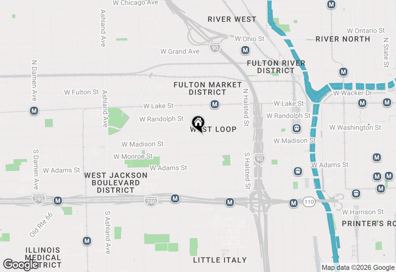 Map of 23 N Aberdeen Street #2N, Chicago, IL 60607