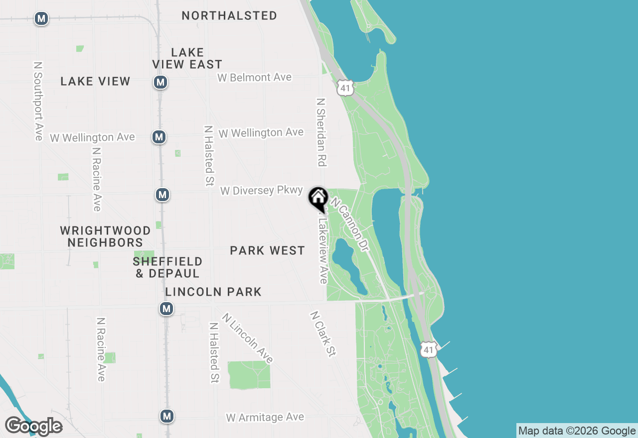 Map of 2650 N Lakeview Avenue #1507, Chicago, IL 60614